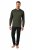 JP1880 Pyjamas Two-piece Striped Dark Green - Alsónemű & strandruhák - Nagyméretű Alsónemű 2XL-8XL