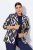 Ulla Popken 842680 Mintás punto di Roma jersey blézer Sötétkék - Blézerek - Blézerek plus size méretben nőknek