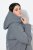 Ulla Popken 842951 Vízálló HYPRAR funkcionális kapucnis kabát Sötétszürke melírozott - Kabátok - Női plus size kabátok