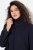 Ulla Popken 843058 Gyapjúkabát Sötétkék - Kabátok - Női plus size kabátok