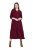 Ulla Popken 843383 Kordbársony ruha háromnegyedes ujjal Borvörös - Maxi ruhák - Női plus size maxiruhák
