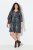 Ulla Popken 844945 Mintás jersey ruha Fekete - Jersey ruhák - 