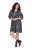 Ulla Popken 844945 Mintás jersey ruha Fekete - Jersey ruhák - 