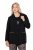 Ulla Popken 845336 Oversize kétgombos sztreccs blézer Fekete - Blézerek - Blézerek plus size méretben nőknek