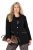 Ulla Popken 845336 Oversize kétgombos sztreccs blézer Fekete - Blézerek - Blézerek plus size méretben nőknek