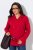 Ulla Popken 846021 Polár kabát Piros - Kabátok - Női plus size kabátok