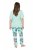 Ulla Popken 846971 Mintás pizsama Világoszöld - Pizsama/Loungewear - 