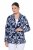 Ulla Popken 847586 Virágmintás jacquard blézer Sötétkék - Blézerek - Blézerek plus size méretben nőknek