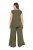 Ulla Popken 848131 Pizsama csipkével Olívazöld - Pizsama/Loungewear - 