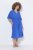 Ulla Popken 848224 Rövid ujjú maxiruha V-nyakkal Kék - Maxi ruhák - Női plus size maxiruhák