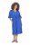 Ulla Popken 848224 Rövid ujjú maxiruha V-nyakkal Kék - Maxi ruhák - Női plus size maxiruhák