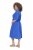 Ulla Popken 848224 Rövid ujjú maxiruha V-nyakkal Kék - Maxi ruhák - Női plus size maxiruhák