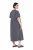 Ulla Popken 848575 Rövid ujjú maxiruha zsebekkel Antracit - Maxi ruhák - Női plus size maxiruhák