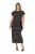 Ulla Popken 848921 Csíkos jersey ruha megkötős övvel Fekete - Maxi ruhák - Női plus size maxiruhák