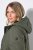 Ulla Popken 849552 Steppelt kabát Olívazöld - Kabátok - Női plus size kabátok
