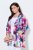 Ulla Popken 849728 Virágos lenkeverék blézer Fehér - Blézerek - Blézerek plus size méretben nőknek