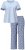Ulla Popken 849850 Kockás pizsama Világoskék - Pizsama/Loungewear - 