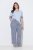 Ulla Popken 849850 Kockás pizsama Világoskék - Pizsama/Loungewear - 