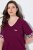 Ulla Popken 849850 Kockás pizsama Bogyópiros - Pizsama/Loungewear - 