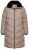 Ulla Popken 850041 Steppelt kabát Taupe - Kabátok - Női plus size kabátok