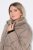 Ulla Popken 850041 Steppelt kabát Taupe - Kabátok - Női plus size kabátok