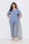 Ulla Popken 850045 Rövid ujjú pizsama Világoskék - Pizsama/Loungewear - 