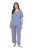 Ulla Popken 850045 Rövid ujjú pizsama Világoskék - Pizsama/Loungewear - 