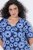 Ulla Popken 850121 Rövid ujjú jersey ruha V-nyakkal Kék - Jersey ruhák - 