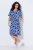 Ulla Popken 850121 Rövid ujjú jersey ruha V-nyakkal Kék - Jersey ruhák - 
