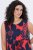 Ulla Popken 850175 Mintás jersey ruha Korall - Jersey ruhák - 