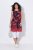 Ulla Popken 850175 Mintás jersey ruha Korall - Jersey ruhák - 