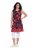 Ulla Popken 850175 Mintás jersey ruha Korall - Jersey ruhák - 