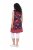 Ulla Popken 850175 Mintás jersey ruha Korall - Jersey ruhák - 