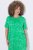 Ulla Popken 850204 Rövid ujjú jersey ruha V-nyakkal Zöld - Jersey ruhák - 