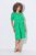Ulla Popken 850204 Rövid ujjú jersey ruha V-nyakkal Zöld - Jersey ruhák - 