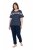 Ulla Popken 850403 Virágos pizsama Sötétkék - Pizsama/Loungewear - 