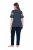 Ulla Popken 850403 Virágos pizsama Sötétkék - Pizsama/Loungewear - 