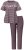 Ulla Popken 850403 Virágos pizsama Barna - Pizsama/Loungewear - 
