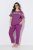 Ulla Popken 850403 Virágos pizsama Lila - Pizsama/Loungewear - 