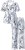 Ulla Popken 850441 Mintás pizsama Törtfehér - Pizsama/Loungewear - 