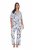 Ulla Popken 850441 Mintás pizsama Törtfehér - Pizsama/Loungewear - 