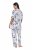 Ulla Popken 850441 Mintás pizsama Törtfehér - Pizsama/Loungewear - 