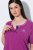 Ulla Popken 850864 Kockás 3 részes pizsamaszett Lila - Pizsama/Loungewear - 