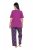 Ulla Popken 850864 Kockás 3 részes pizsamaszett Lila - Pizsama/Loungewear - 