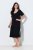 Ulla Popken 851237 Csíkos hálóing Fekete - Hálóingek - 
