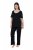 Ulla Popken 851245 Csíkos pizsama Fekete - Pizsama/Loungewear - 
