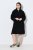 Ulla Popken 851563 Hosszú ujjú kötött ruha garbónyakkal Fekete - Ruhák - Ruhák minden méretben