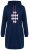 Ulla Popken 851749 Kockás otthoni ruha kapucnival Sötétkék - Pizsama/Loungewear - 