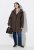 Ulla Popken 851803 Duffle kabát Sötétbarna - Kabátok - Női plus size kabátok