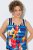 Ulla Popken 852308 Csíkos jersey ruha Sötétkék - Jersey ruhák - 
